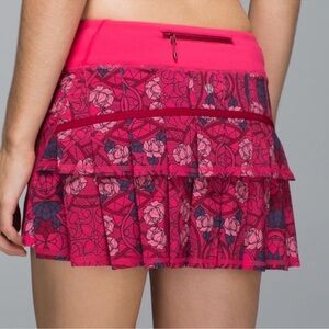 Lululemon Pace Setter Pleated Tennis Skirt Guava Lava Skort 12